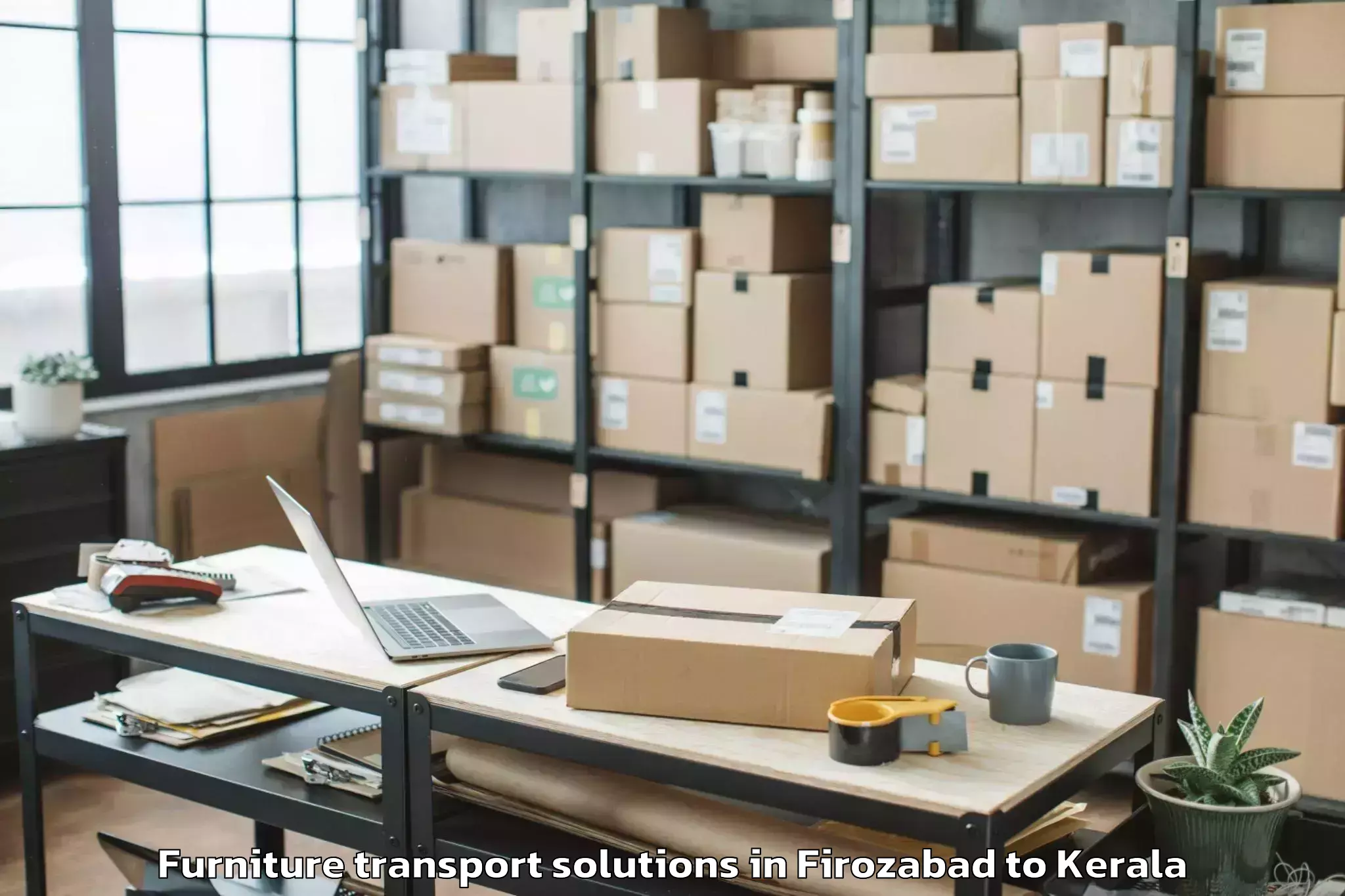 Affordable Firozabad to Kottarakkara Furniture Transport Solutions